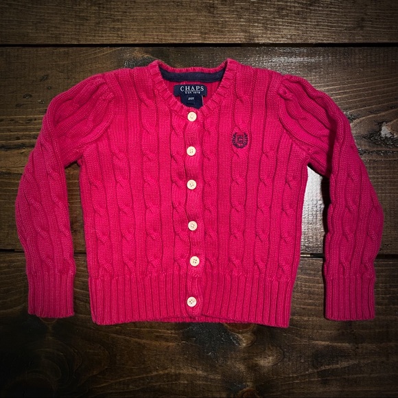 Chaps Cardigan Sweater Size 22t Euc 